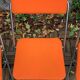 Framar orange felt folding chairs 1970