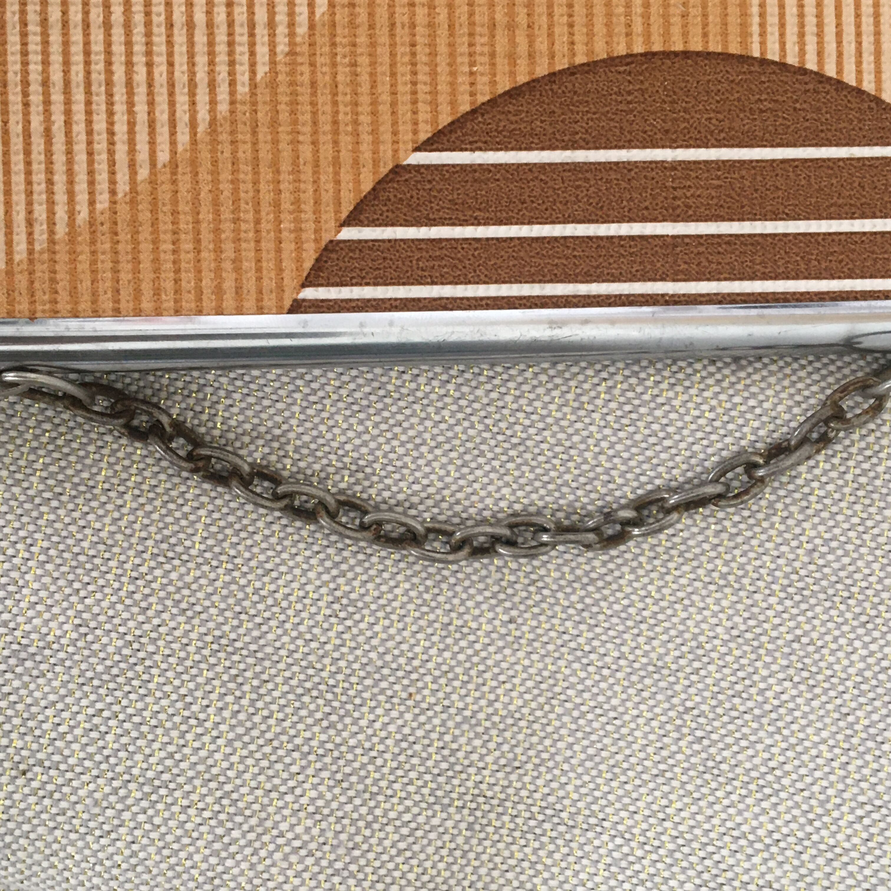 Barber mirror back vintage paper