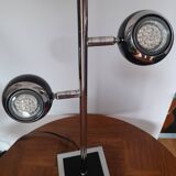 Lampe vintage noire et chrome eyeball Seylumiere modèle Hary