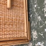 Commode rotin années 70