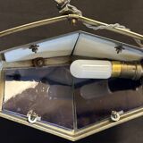 Large PIROUETT Art Deco metal chromo glass clouds lamp