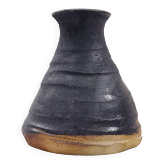 Painted stoneware vase