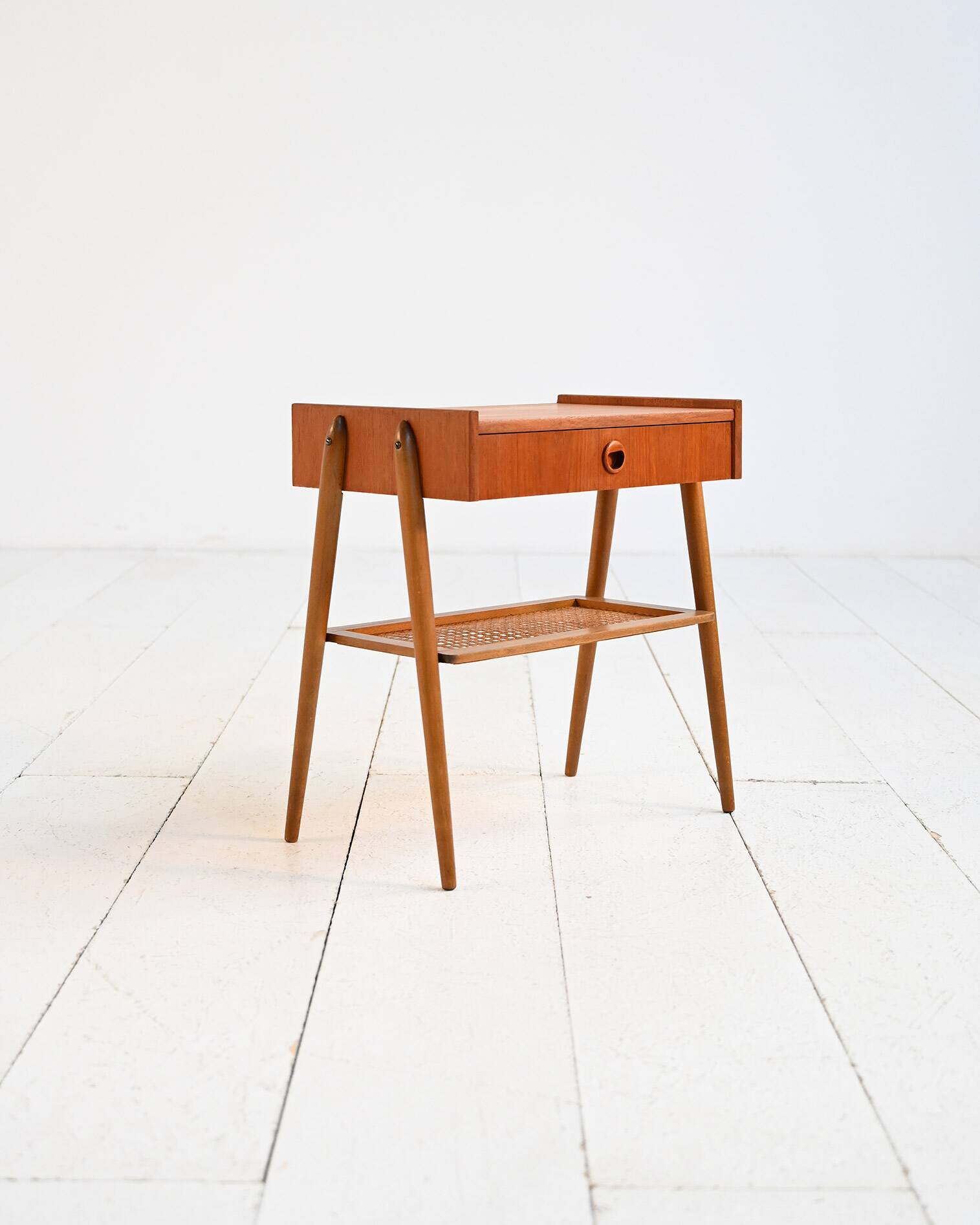 1950s Scandinavian teak bedside table