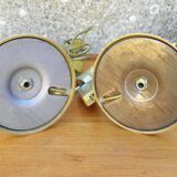 Pair of brass table lamps