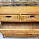 Commode rotin et osier années 70