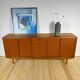 Danish mid-century modern buffet in teak with drawers and sliding doors – 1960s
