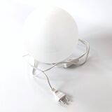 Lampe boule vintage Honsel en verre dépoli, effet lune