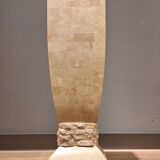 Vintage travertine stone column from the 1970s
