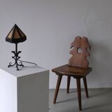 Lampe de table dragon en fer forgé, style Arts & Crafts | Italie | Années 1910