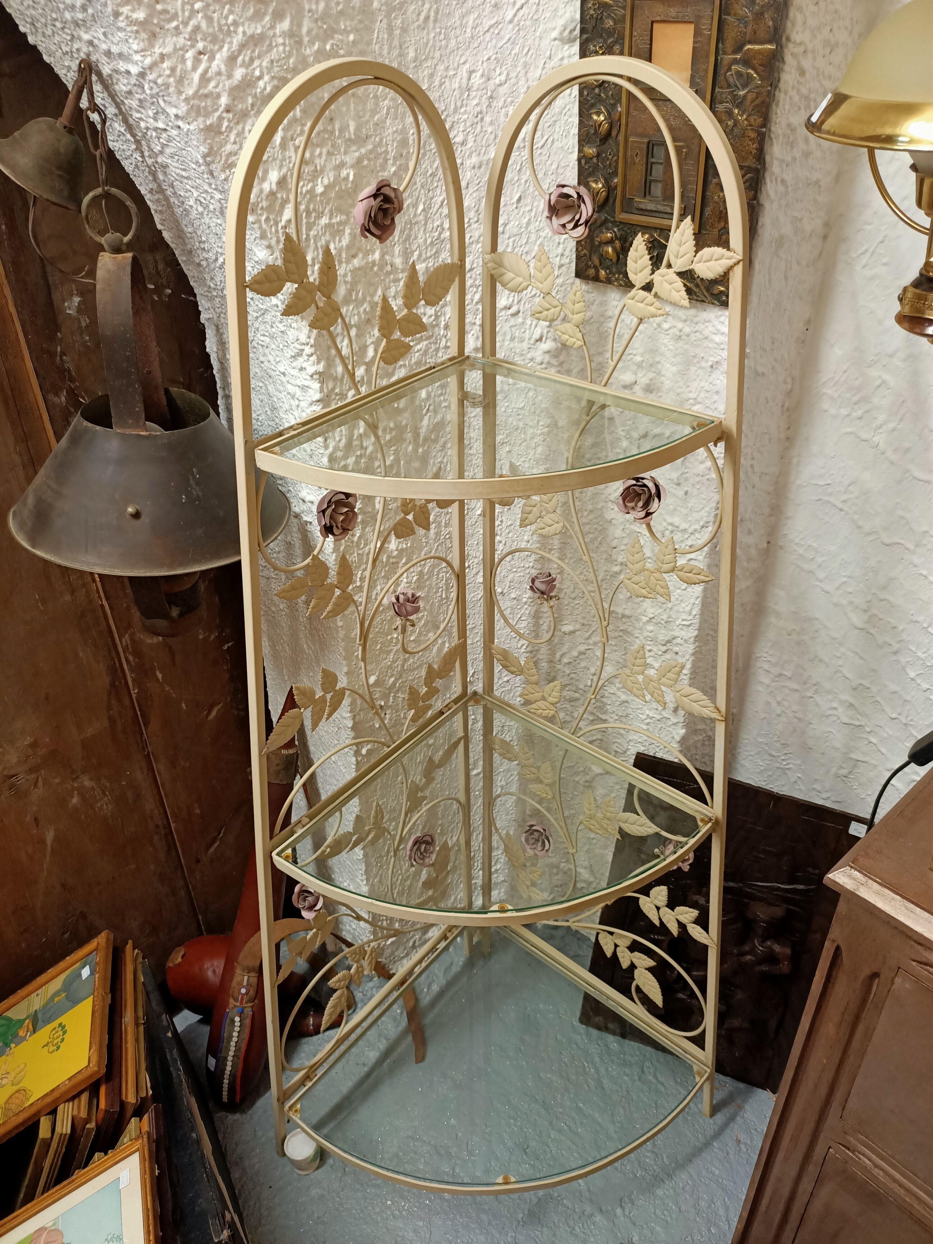 Wrought iron shelf