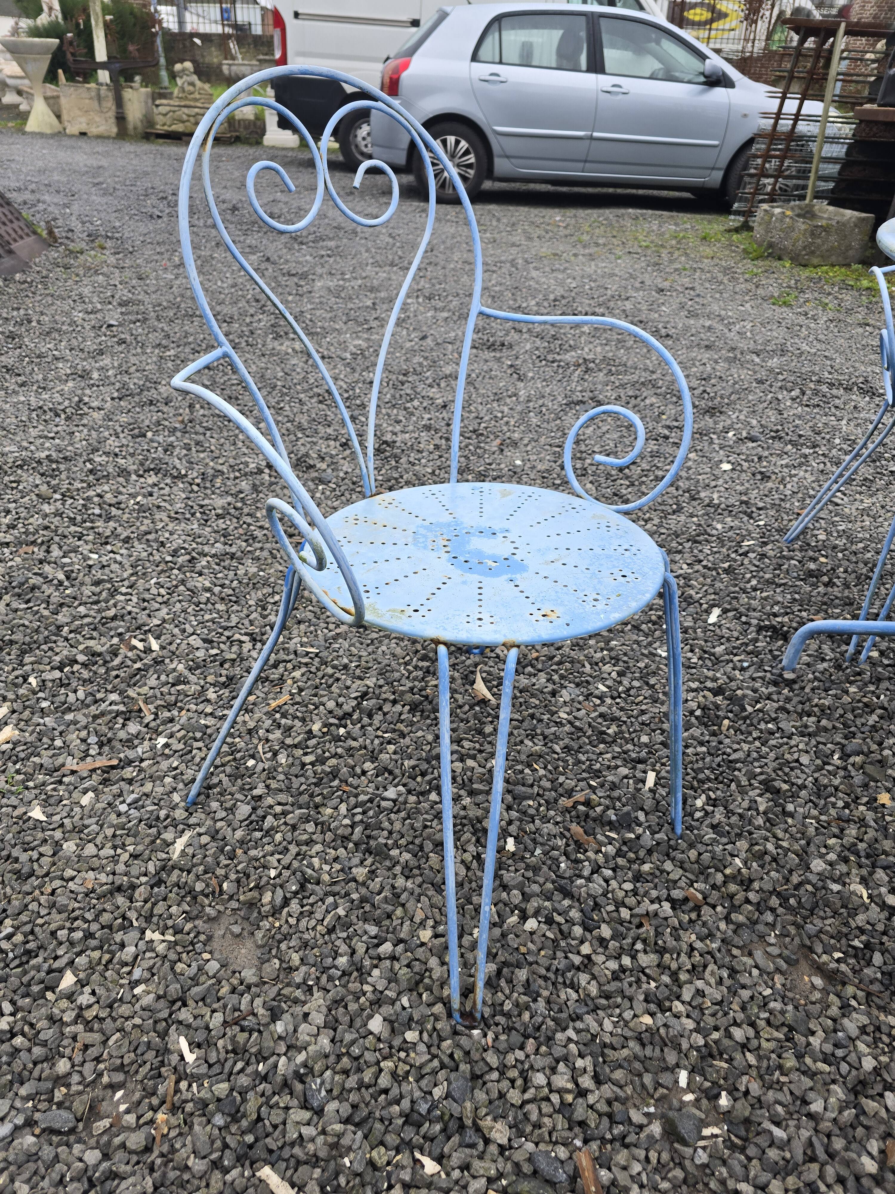 Wrought iron garden furniture