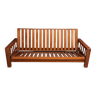 1980 wooden slatted sofa convertible into a bed