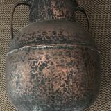 Jar jug with old coves in hammered copper middle east deco xixème
