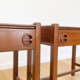 Pair of Scandinavian wooden bedside tables, 1960s
