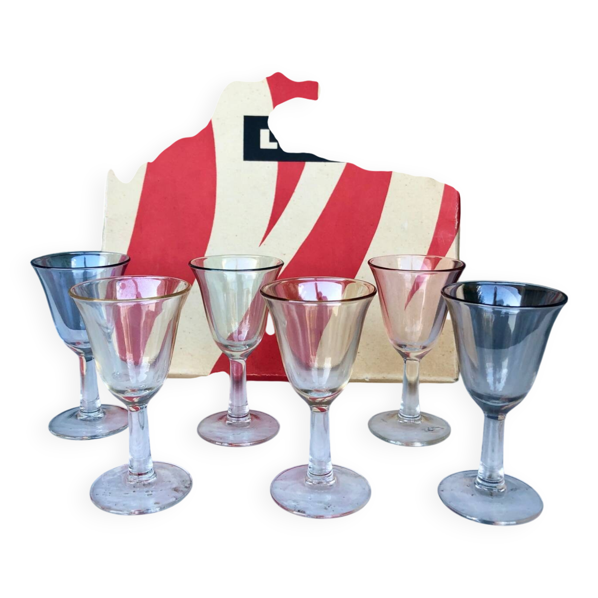 Luminarc vintage alcohol glass set