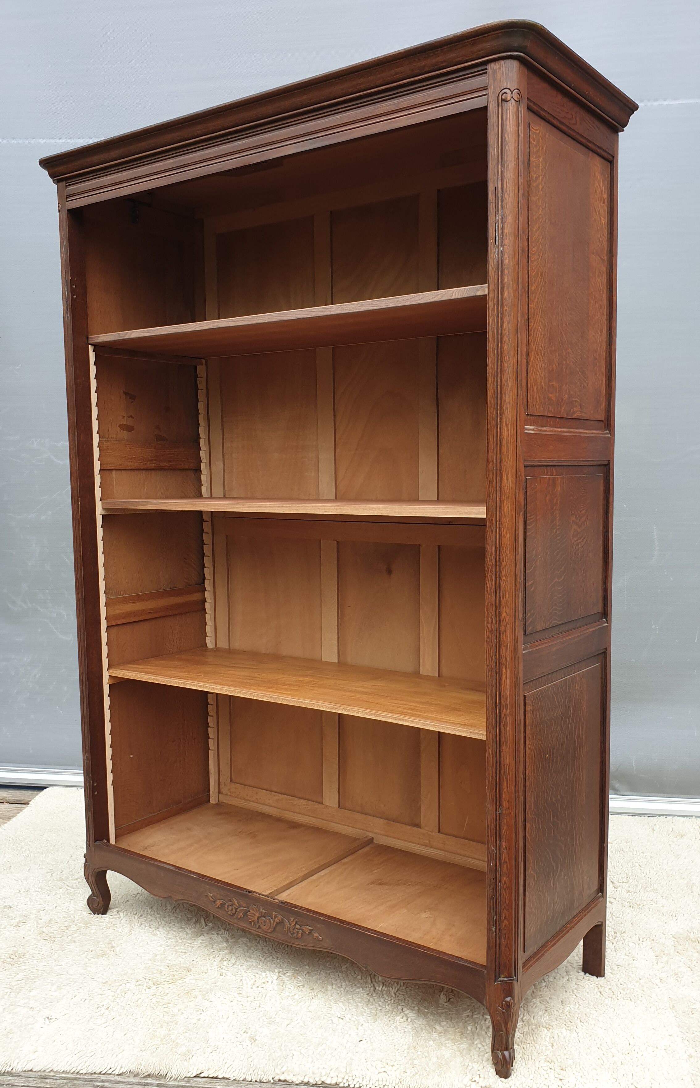Evolutionary bookcase dressing room Oak Louis XV style
