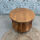 Table basse ronde en chêne rénovée
