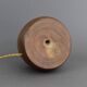 Pied de lampe en bois d'orme massif vintage années 50