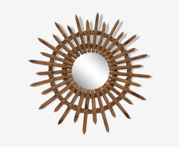 Miroir soleil en osier