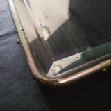 Antique beveled mirror atypical barber 1930 26x26cm