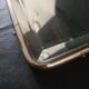 Antique beveled mirror atypical barber 1930 26x26cm