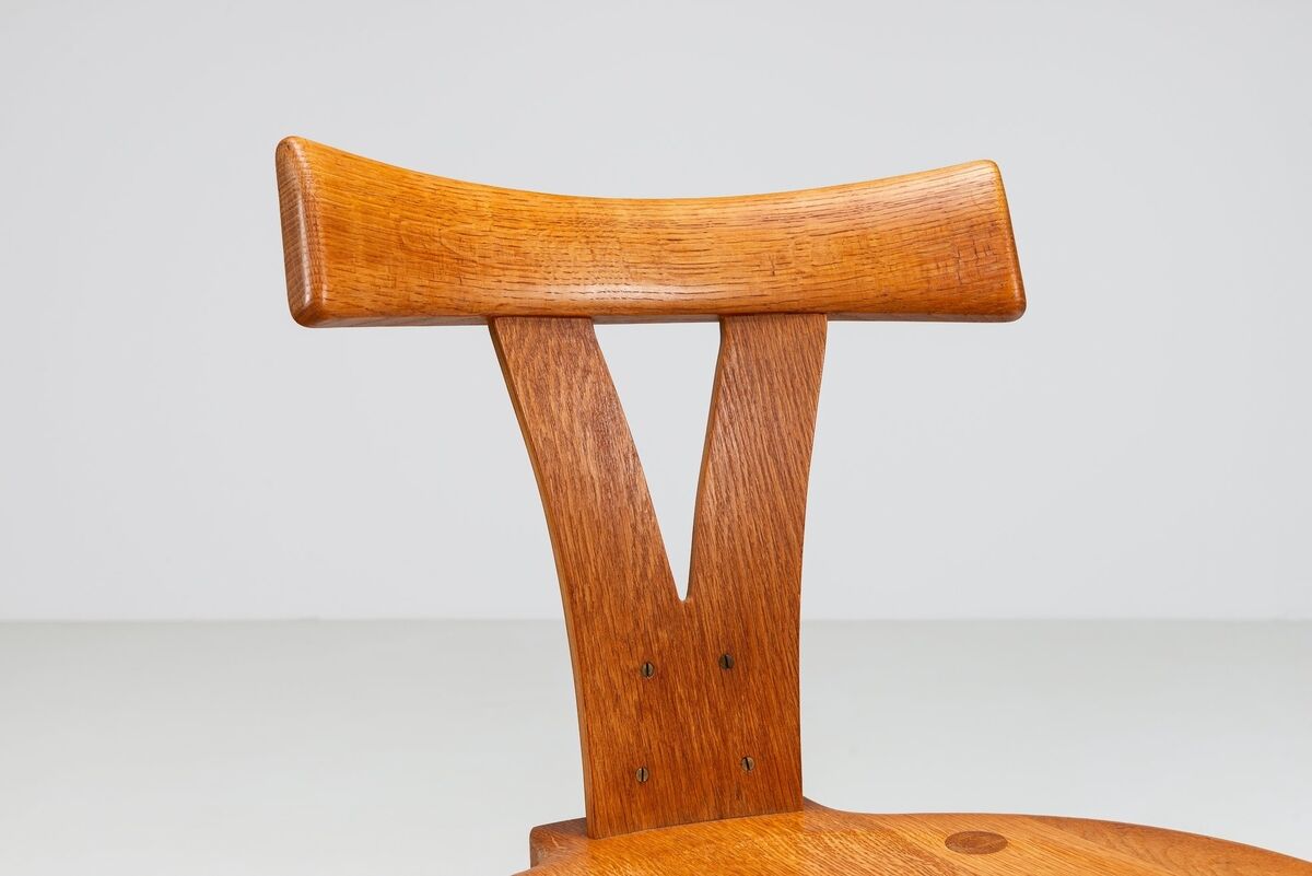 Set of four Scandinavian dining chairs in oak Denmark 1960