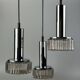 60s 70s 3-flame cascade lamp from Staff Leuchten Germany chrome glass