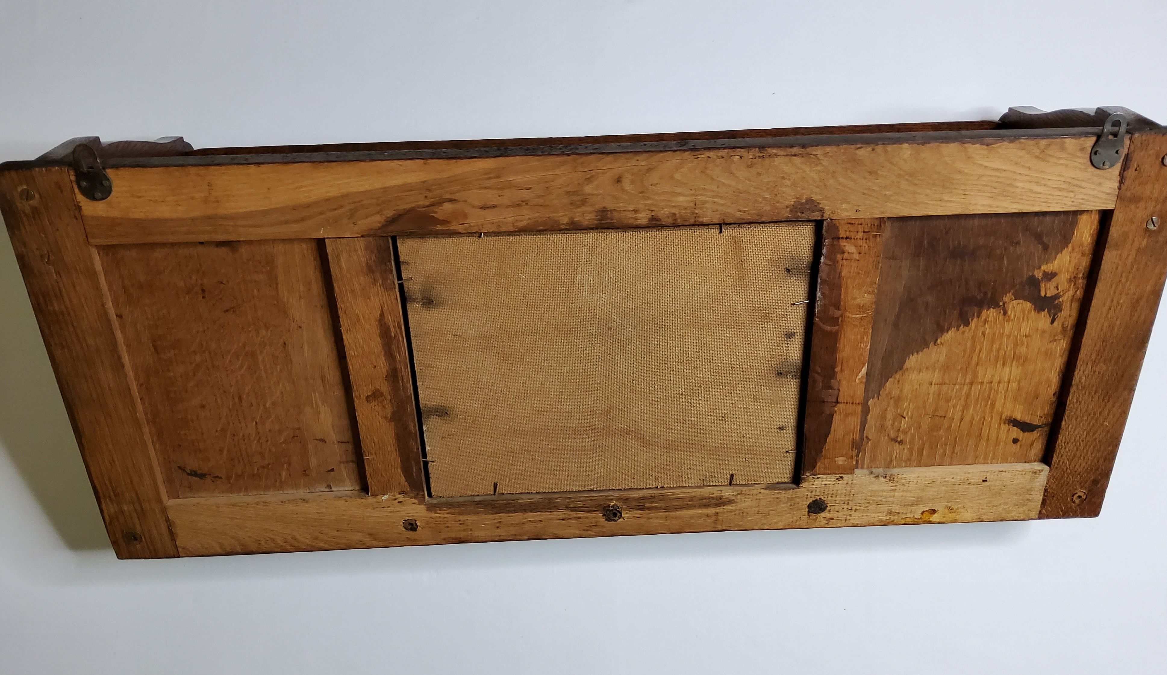 Wooden wall coat rack, 5 hooks, Art Deco style, 82 cm
