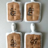 Set of 4 ceramic cups Picault, Vallauris