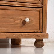 Antique solid pine chest of drawers – European rustic furniture – circa 1900