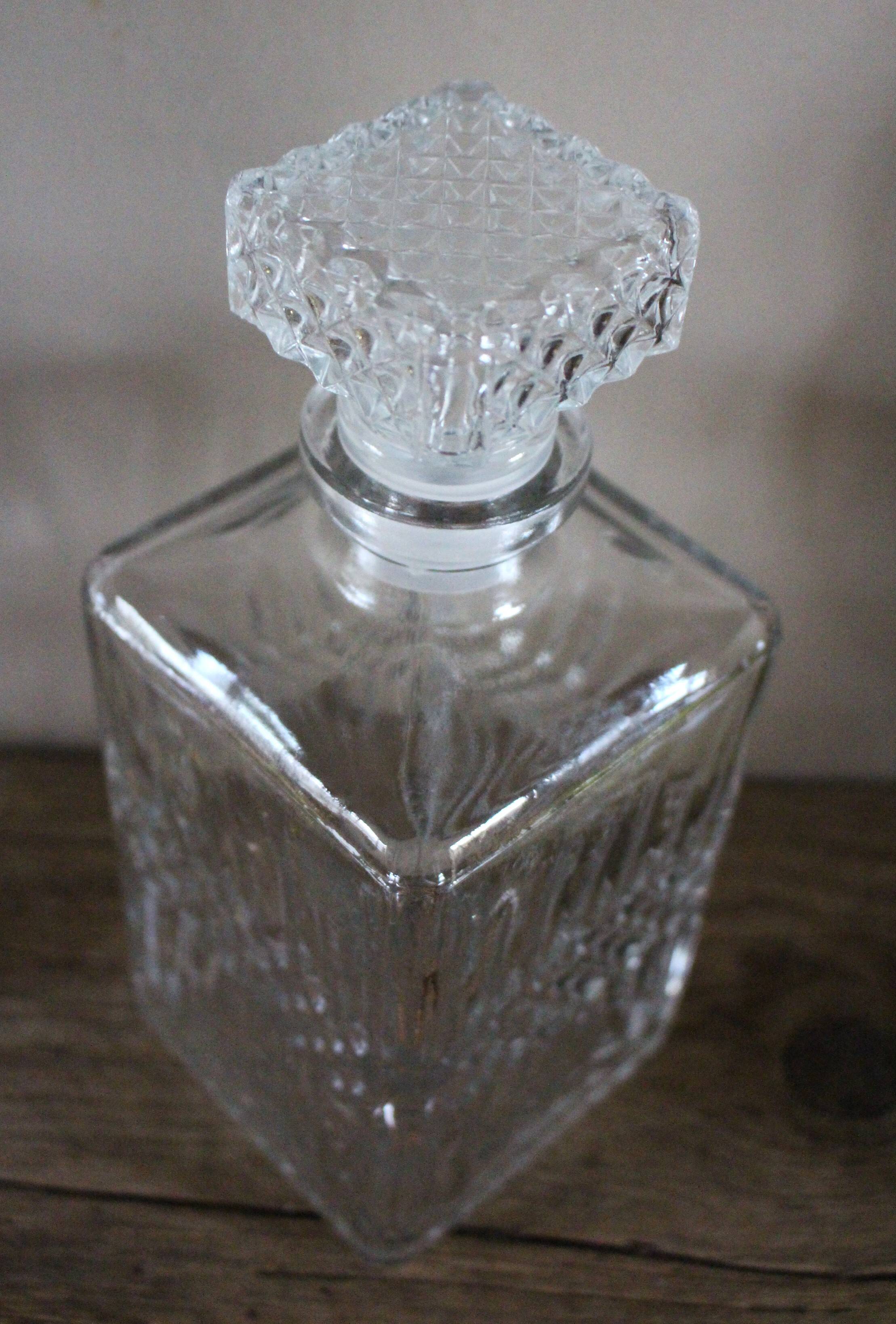 80s crystal whiskey decanter