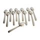 12 moka spoons in silver metal art deco