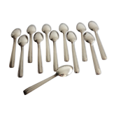 12 cuillères moka en metal argenté art déco