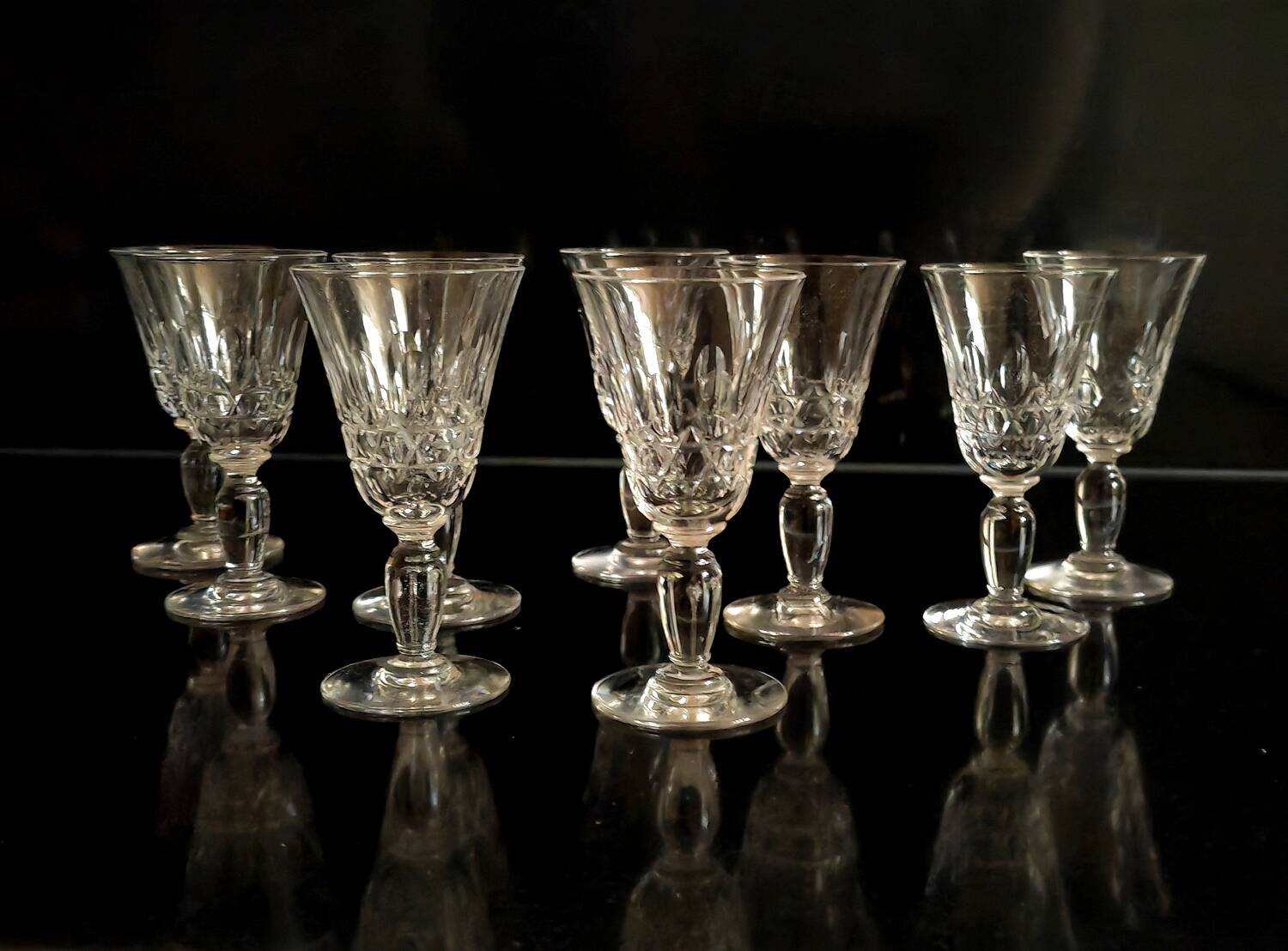 9 verres en cristal Royal Brierley
