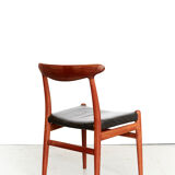 Hans J. Wegner Dining Chair W2 for CM Madsen I Set of Three
