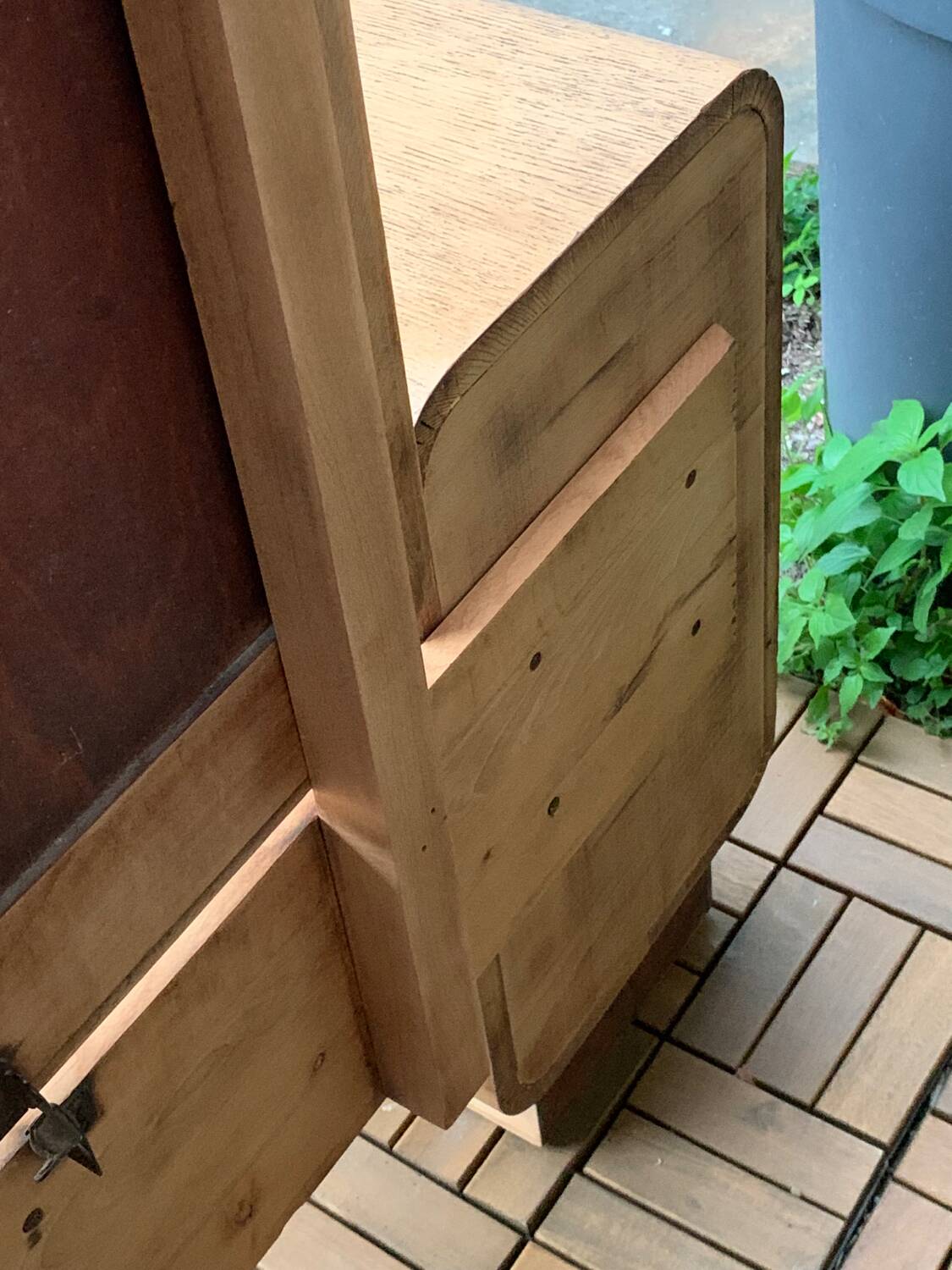 Art Deco dressing table in raw oak produced by Tatra Nabytok Czechoslovakia 1950