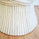 Table low round and white vintage rattan bamboo