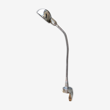 Lampe d'atelier Jumo 215 metal chromé pied étau des années 60