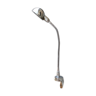 Workshop lamp Jumo 215 metal chrome foot vice 60s