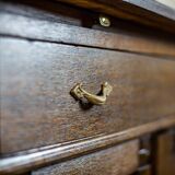 Large Oak Sideboard with Mirror, 1930s