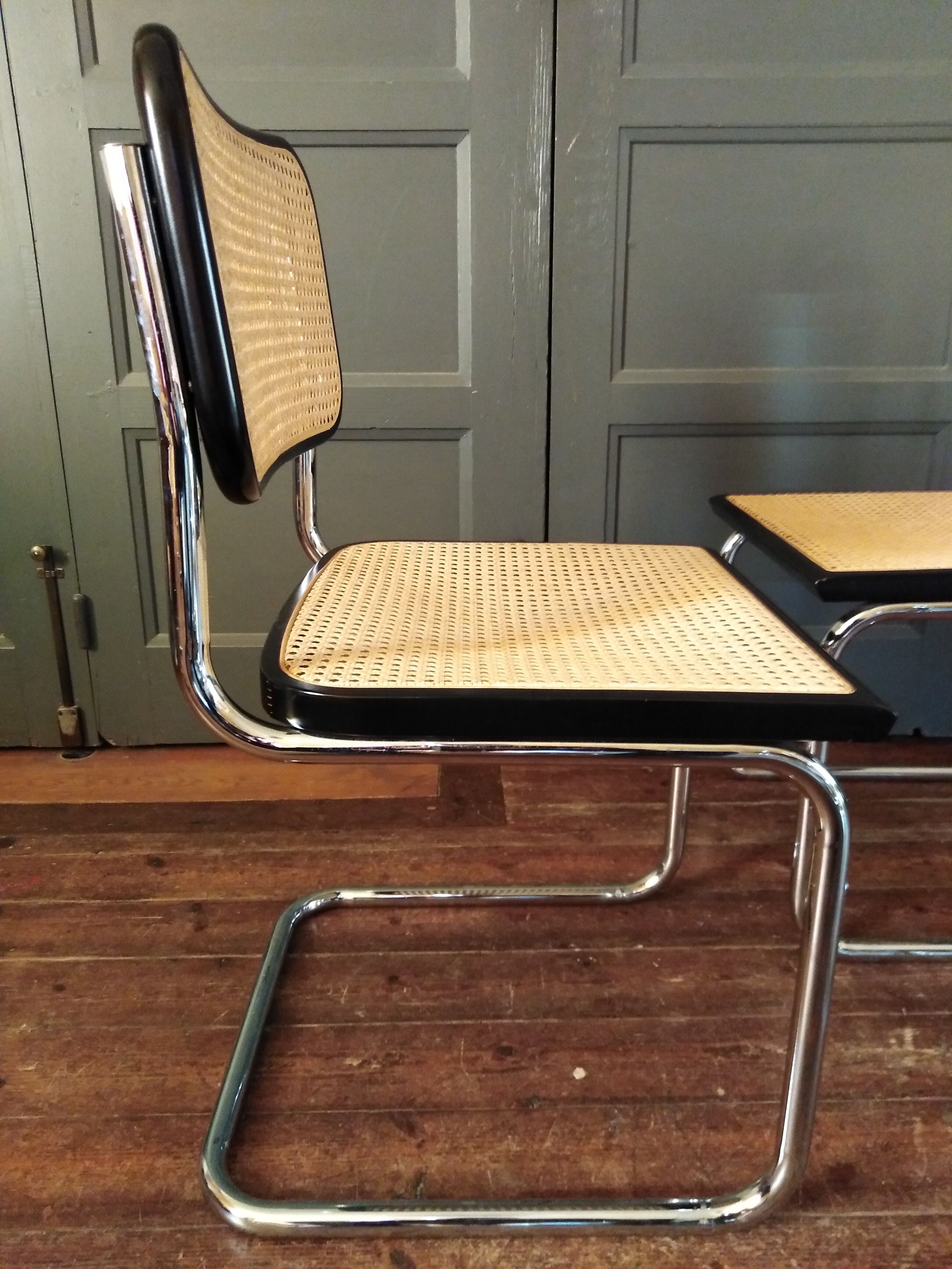 2 chairs Marcel Breuer B32 Cesca 1970