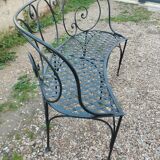 Banc de jardin en fer ancien