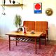 Teak and wool sofa, Denmark 60s/70s, vintage, mid-c modern