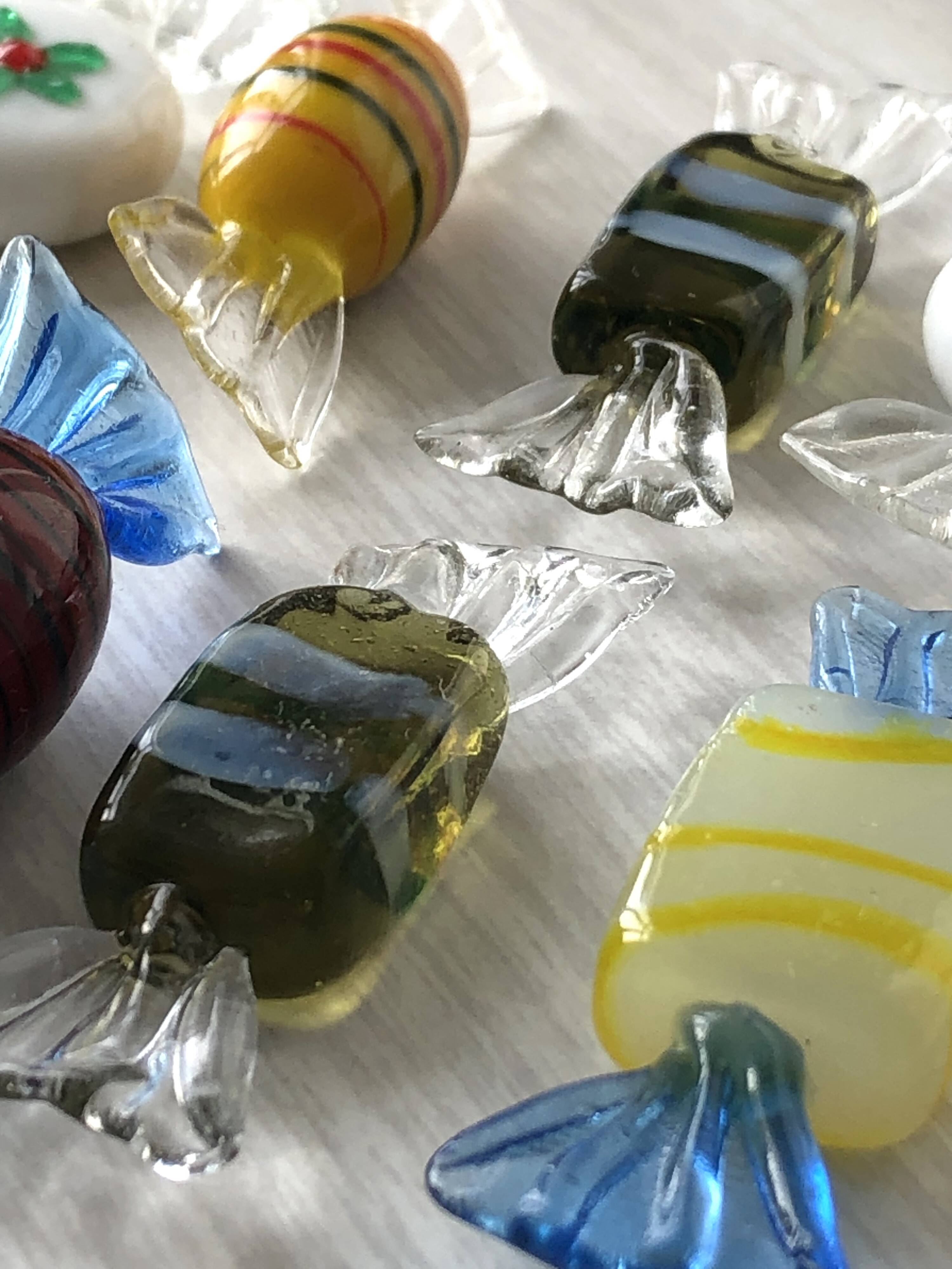 10 porte couteaux bonbons verre de Murano Pop Art