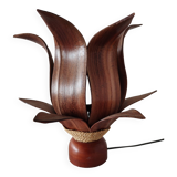 Lotus palm shell bedside table lamp