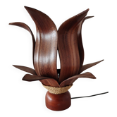 Lotus palm shell bedside table lamp