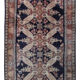 Handmade caucasian oriental wool runner rug blue traditional entranceway rug 140x300cm