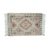 Hand-woven Kilim rug in traditional Indian cotton hemp