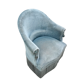 Toad armchair with vintage velvet blue fringe
