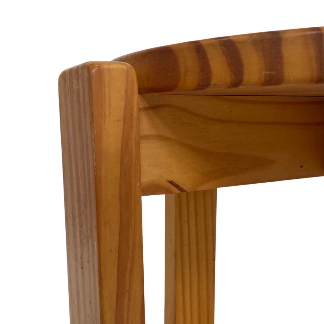 Mid century pinewood stool, 1960s minimalistic design